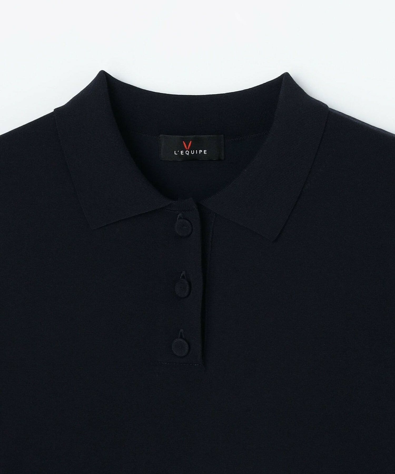 【L'EQUIPE】綿ポリストレッチニットポロ 詳細画像 ネイビー 12