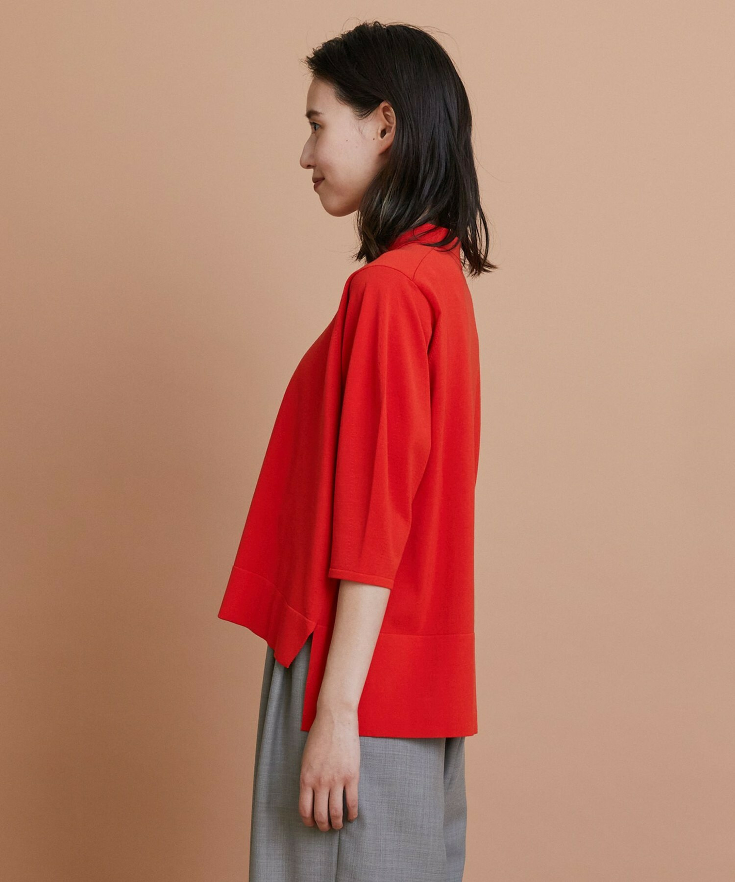 【L'EQUIPE】綿ポリストレッチニットポロ 詳細画像 ネイビー 8