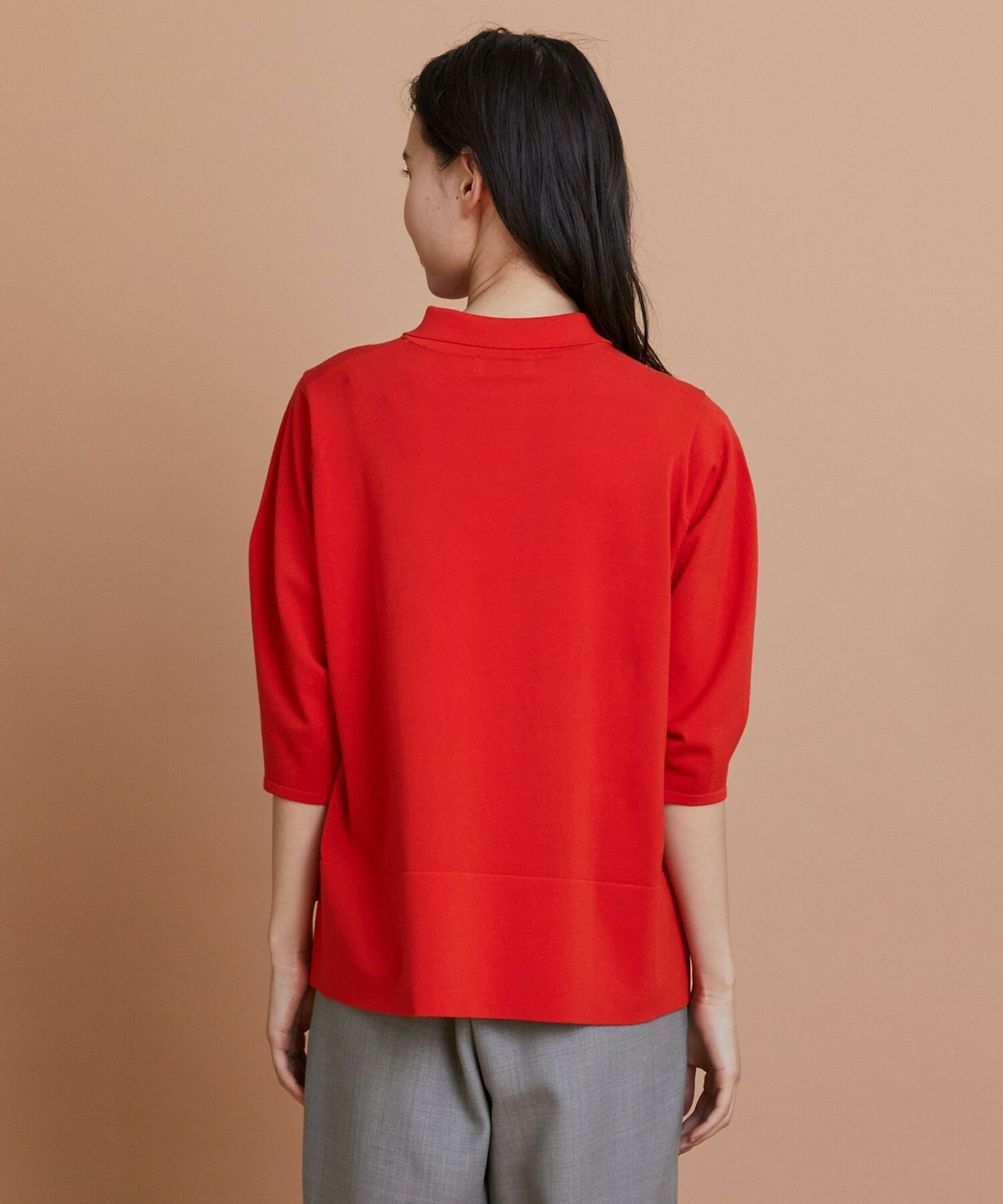 【L'EQUIPE】綿ポリストレッチニットポロ 詳細画像 ネイビー 9