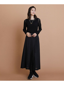 【L'EQUIPE】綿ポリ針抜きリブニットトップス 詳細画像 ネイビー 3