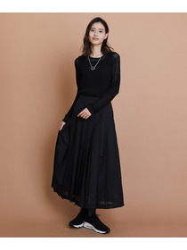 【L'EQUIPE】綿ポリ針抜きリブニットトップス 詳細画像 ネイビー 4