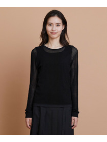 【L'EQUIPE】綿ポリ針抜きリブニットトップス 詳細画像 ネイビー 5