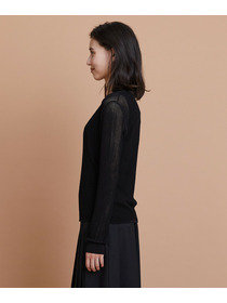 【L'EQUIPE】綿ポリ針抜きリブニットトップス 詳細画像 ネイビー 6