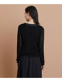 【L'EQUIPE】綿ポリ針抜きリブニットトップス 詳細画像 ネイビー 7