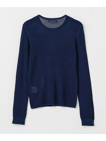 【L'EQUIPE】綿ポリ針抜きリブニットトップス 詳細画像 ネイビー 9