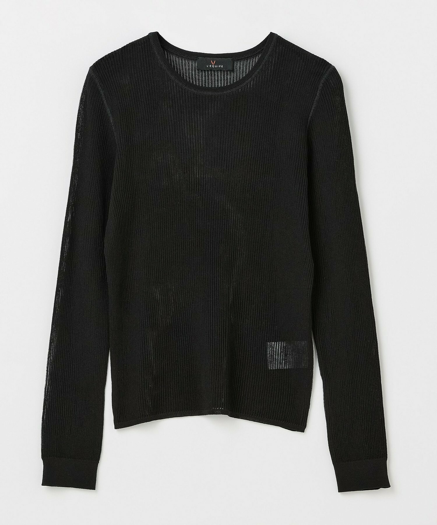 【L'EQUIPE】綿ポリ針抜きリブニットトップス 詳細画像 ネイビー 8