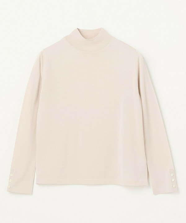 ［eclat 2025年11月号掲載商品］ウール梳毛ハイネックニット 詳細画像 グレイッシュベージュ 1