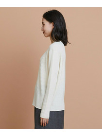 【L'EQUIPE】セミ梳毛ケーブルニットプルオーバー 詳細画像 ブラック 17