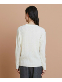 【L'EQUIPE】セミ梳毛ケーブルニットプルオーバー 詳細画像 ブラック 18