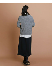 【L'EQUIPE】セミ梳毛ケーブルニットプルオーバー 詳細画像 ブラック 2