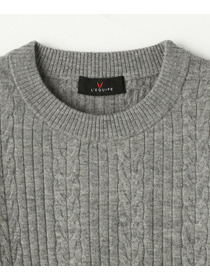 【L'EQUIPE】セミ梳毛ケーブルニットプルオーバー 詳細画像 ブラック 22