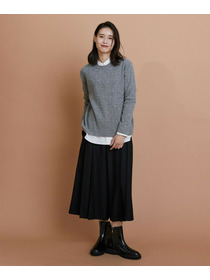 【L'EQUIPE】セミ梳毛ケーブルニットプルオーバー 詳細画像 ブラック 3