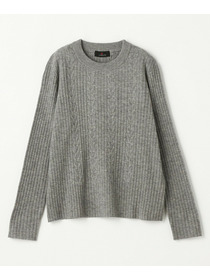 【L'EQUIPE】セミ梳毛ケーブルニットプルオーバー 詳細画像 ブラック 7