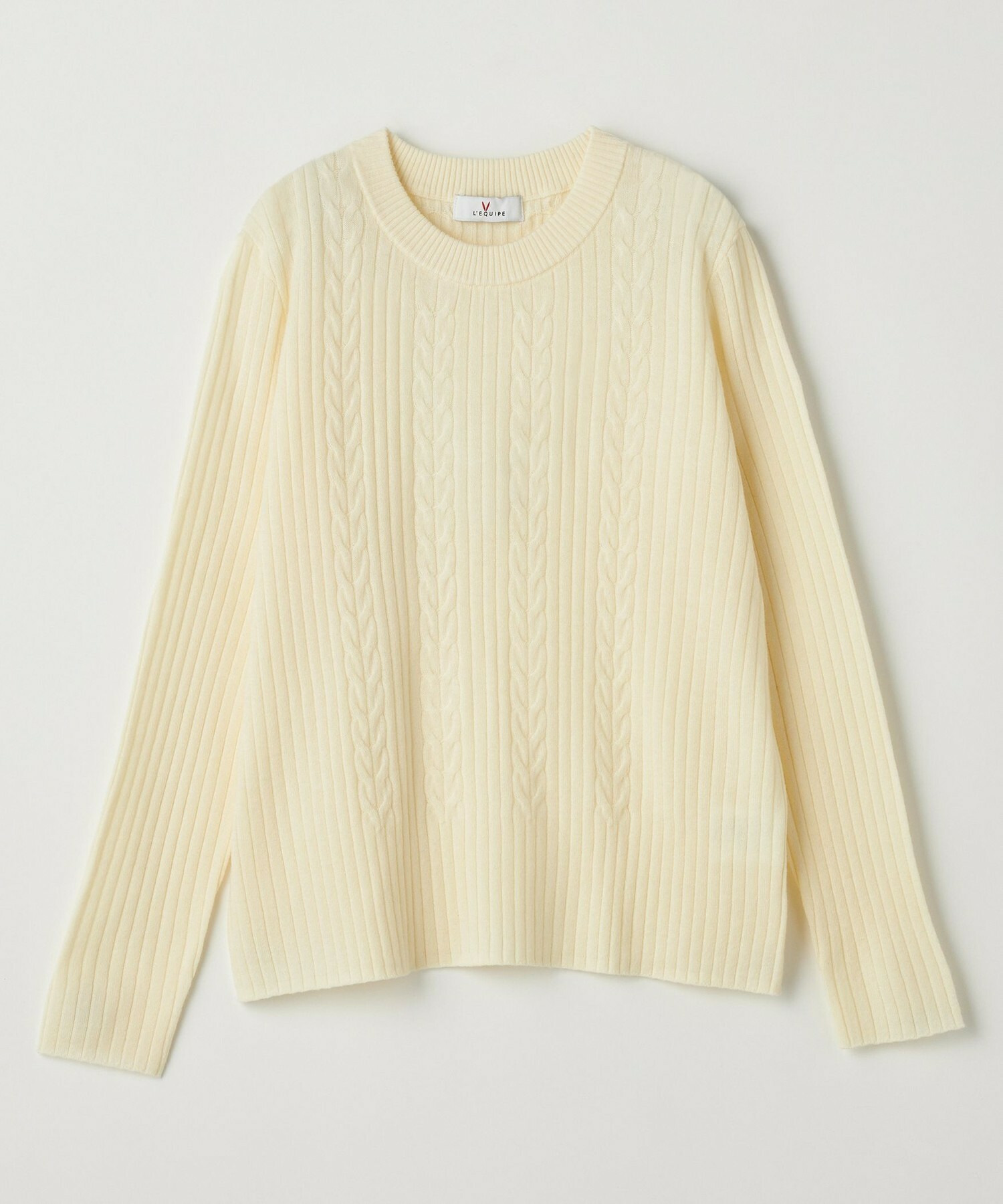 【L'EQUIPE】セミ梳毛ケーブルニットプルオーバー 詳細画像 ブラック 19