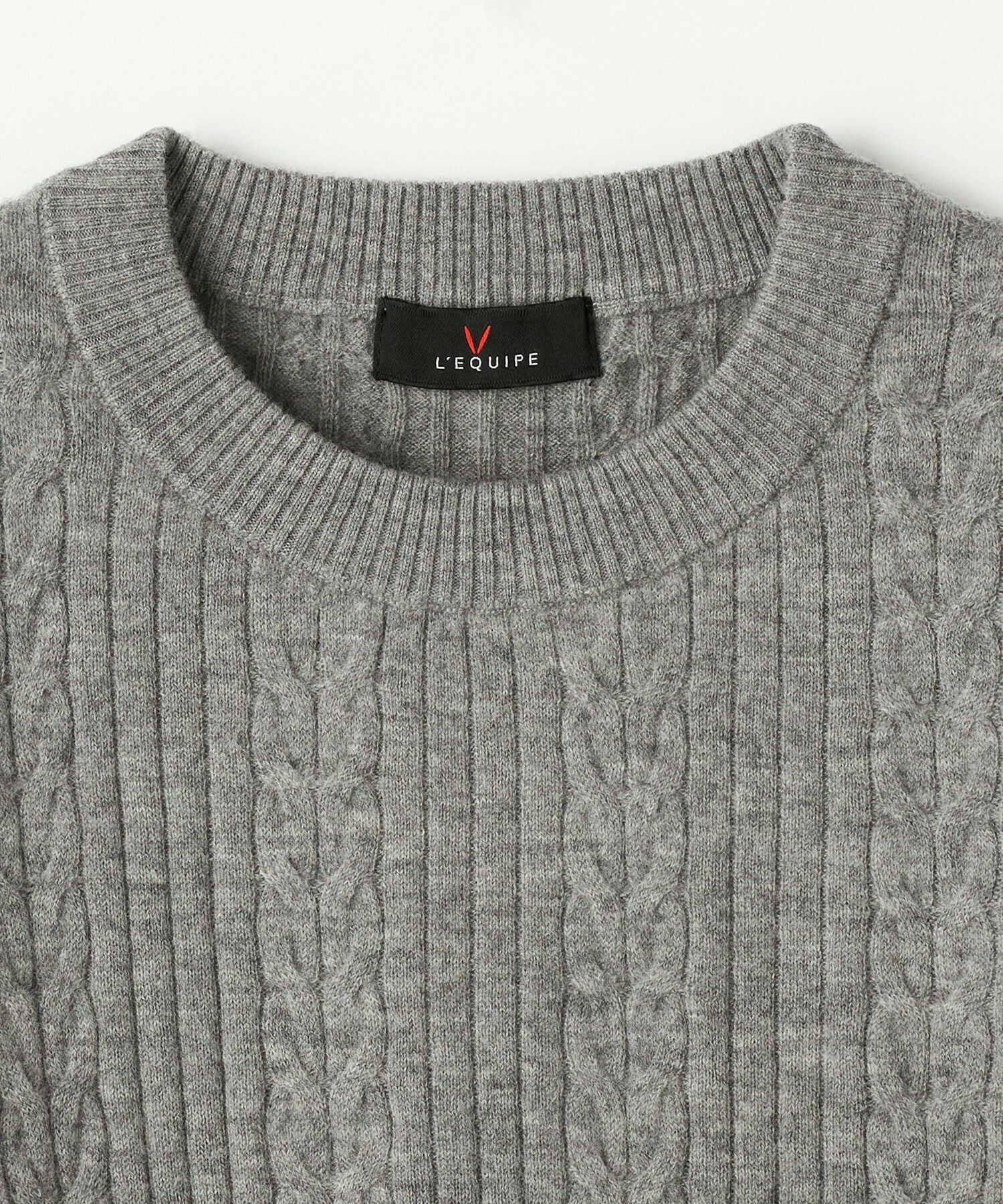 【L'EQUIPE】セミ梳毛ケーブルニットプルオーバー 詳細画像 ブラック 22