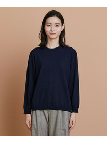 【L'EQUIPE】ウールハイゲージニットプルオーバー 詳細画像 ネイビー 15