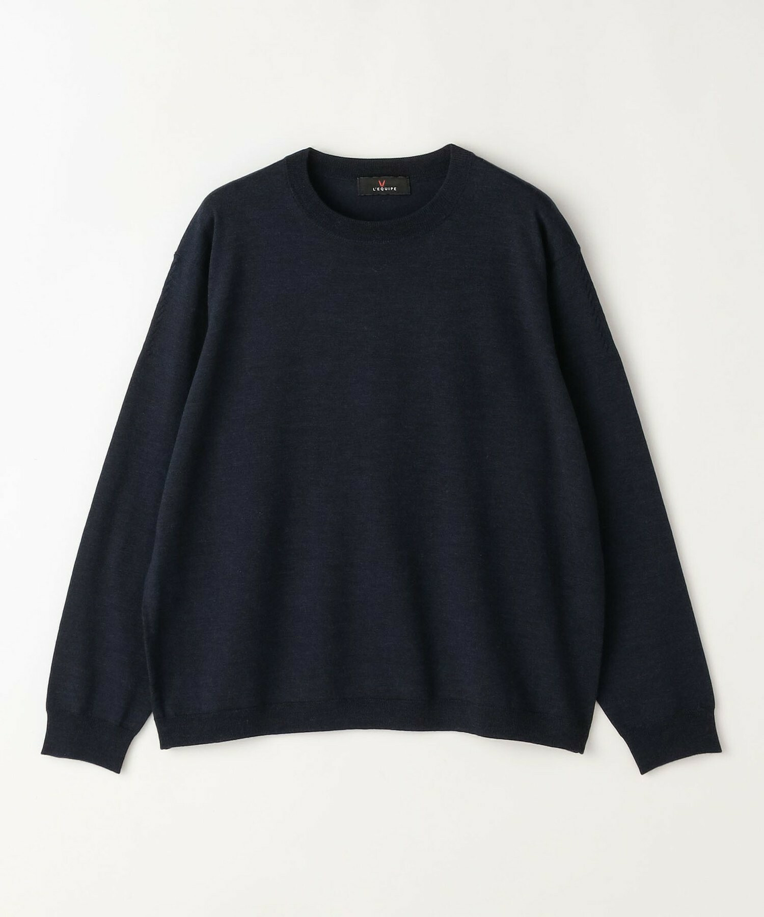 【L'EQUIPE】ウールハイゲージニットプルオーバー 詳細画像 ネイビー 18