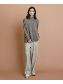 【L'EQUIPE】カシミヤ混ハイネックニットプルオーバー 詳細画像 サックスブルー 12