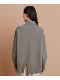 【L'EQUIPE】カシミヤ混ハイネックニットプルオーバー 詳細画像 サックスブルー 22