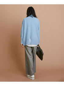 【L'EQUIPE】カシミヤ混ハイネックニットプルオーバー 詳細画像 サックスブルー 5