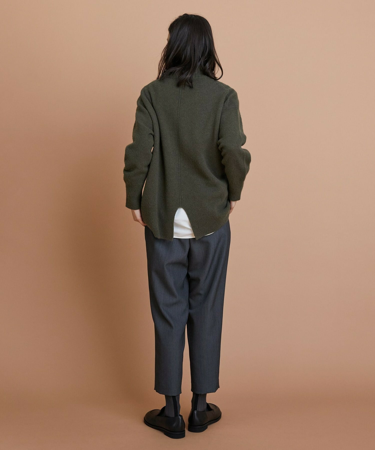 【L'EQUIPE】カシミヤ混ハイネックニットプルオーバー 詳細画像 サックスブルー 10