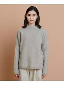 【L'EQUIPE】ラクーン混ラインストーンニットプルオーバー 詳細画像 オリーブ 15