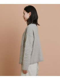 【L'EQUIPE】ラクーン混ラインストーンニットプルオーバー 詳細画像 オリーブ 16