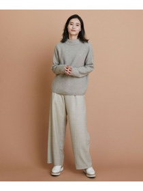 【L'EQUIPE】ラクーン混ラインストーンニットプルオーバー 詳細画像 オリーブ 6