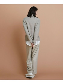 【L'EQUIPE】ラクーン混ラインストーンニットプルオーバー 詳細画像 オリーブ 9