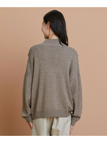 【L'EQUIPE】ウールダイヤ柄ニットプルオーバー 詳細画像 グレー系その他 23