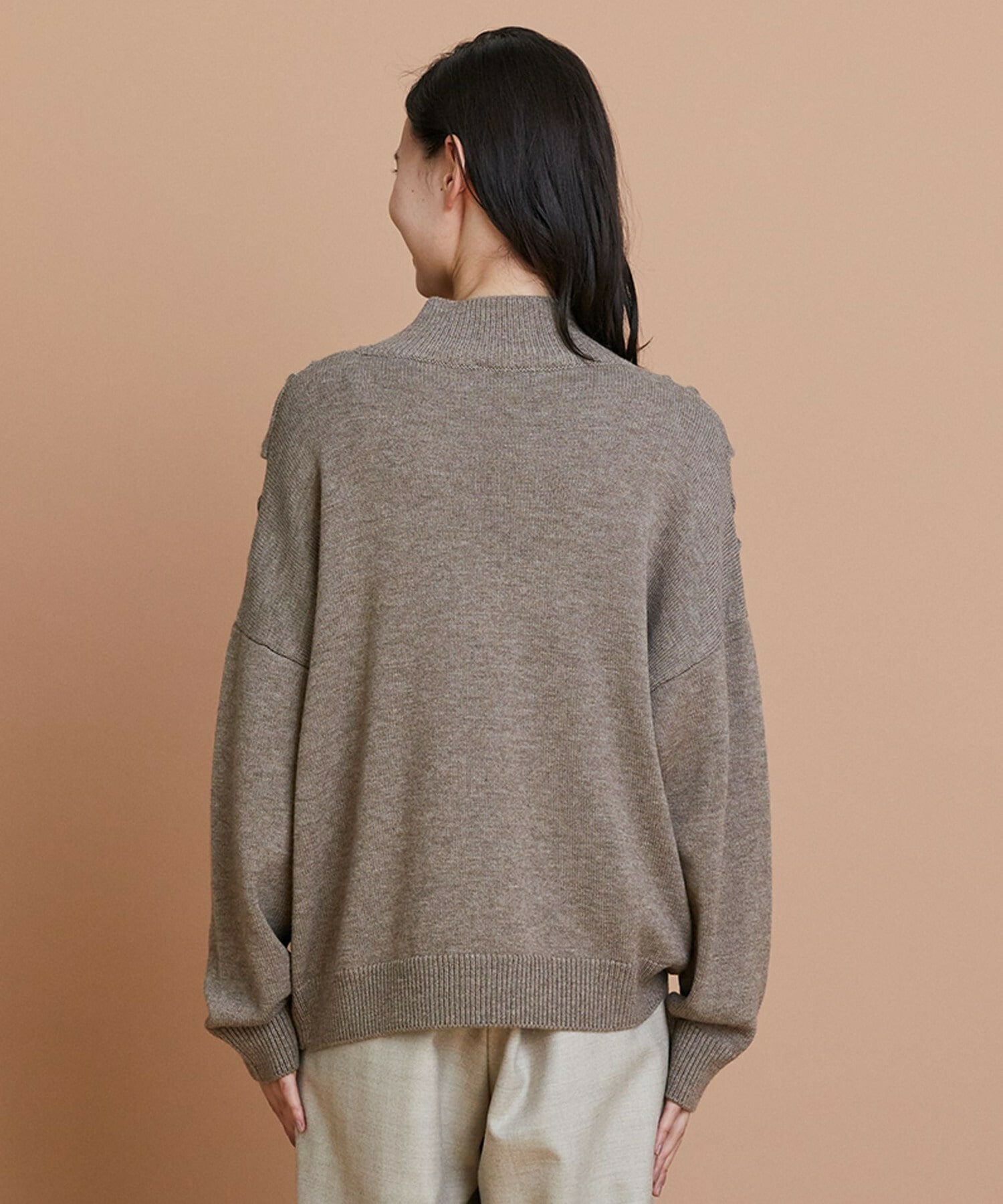 【L'EQUIPE】ウールダイヤ柄ニットプルオーバー 詳細画像 グレー系その他 23