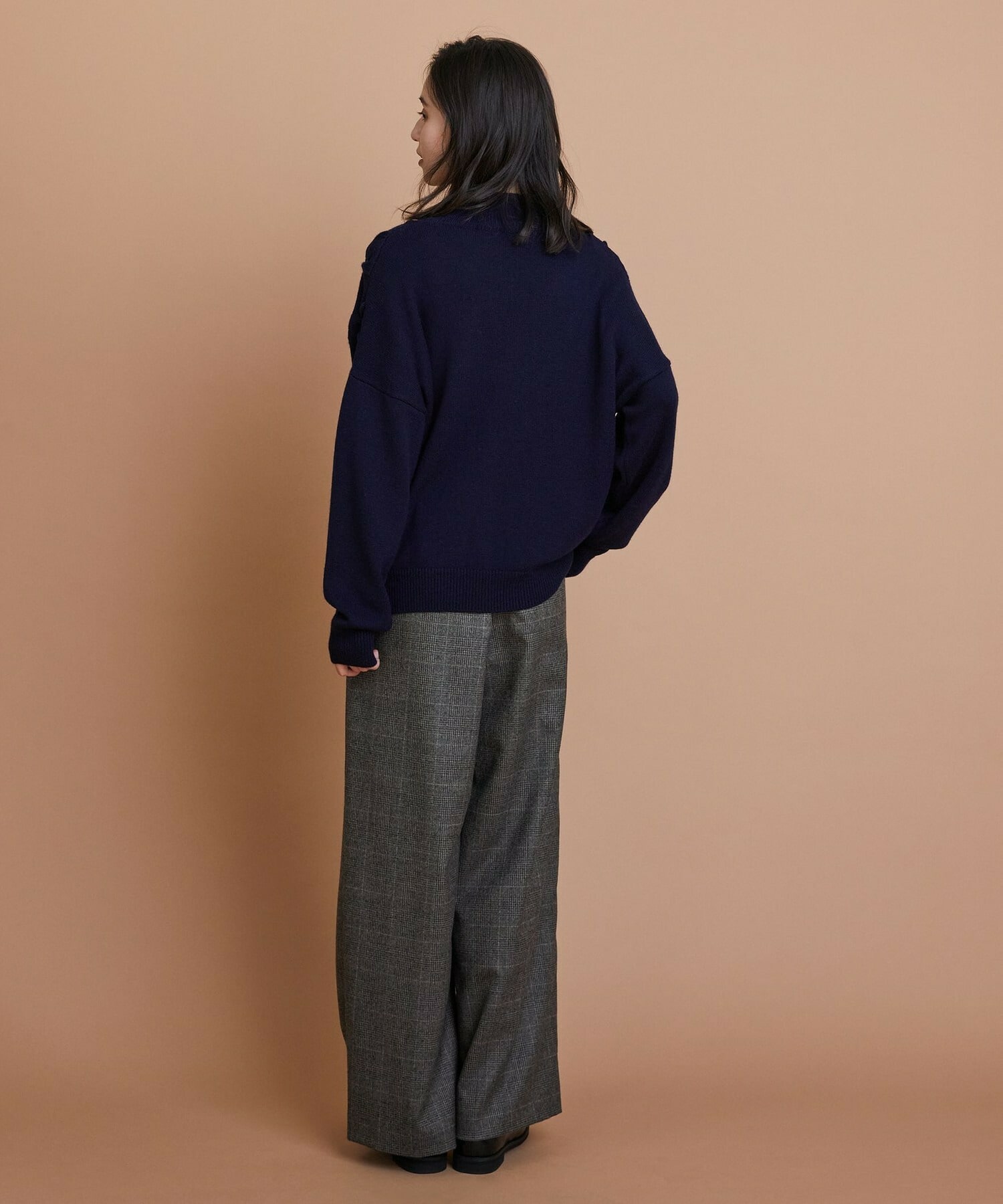 【L'EQUIPE】ウールダイヤ柄ニットプルオーバー 詳細画像 グレー系その他 6