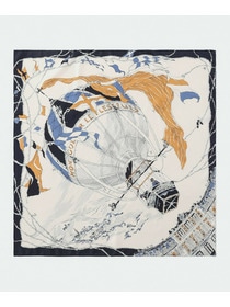 【L'EQUIPE】［eclat 2025年11月号掲載商品］manipuri モンゴルフィエバルーンスカーフ 別注カラー 詳細画像 ブルー系その他 14