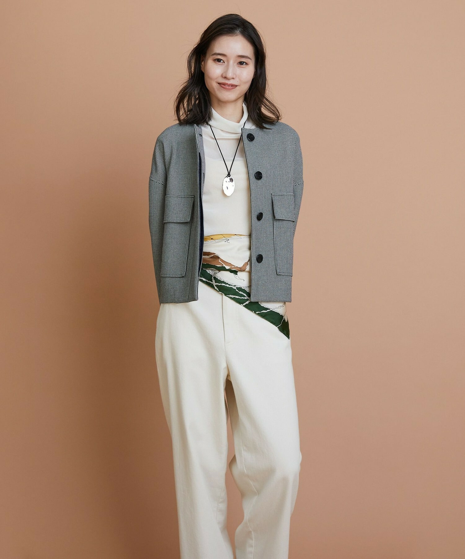 【L'EQUIPE】［eclat 2025年11月号掲載商品］manipuri モンゴルフィエバルーンスカーフ 別注カラー 詳細画像 ブルー系その他 1