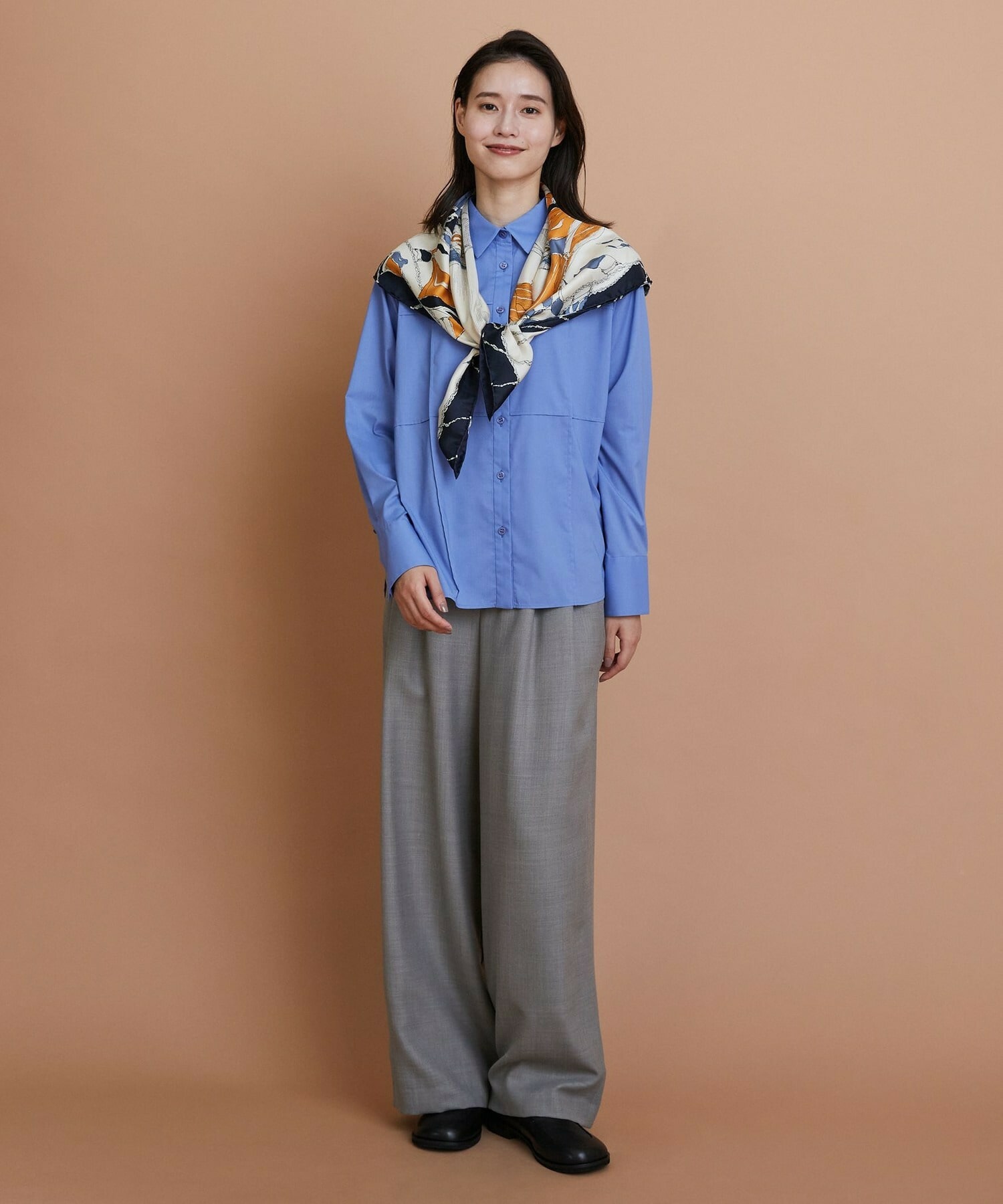 【L'EQUIPE】［eclat 2025年11月号掲載商品］manipuri モンゴルフィエバルーンスカーフ 別注カラー 詳細画像 ブルー系その他 11