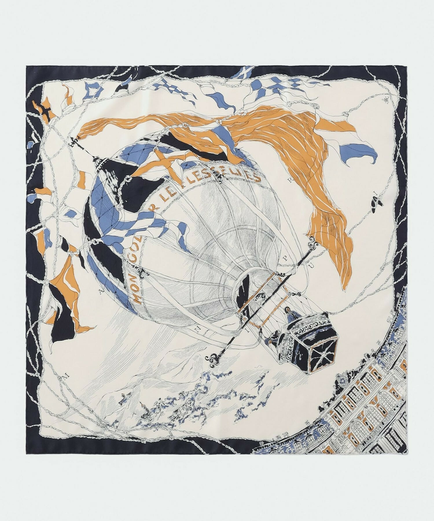 【L'EQUIPE】［eclat 2025年11月号掲載商品］manipuri モンゴルフィエバルーンスカーフ 別注カラー 詳細画像 ブルー系その他 14