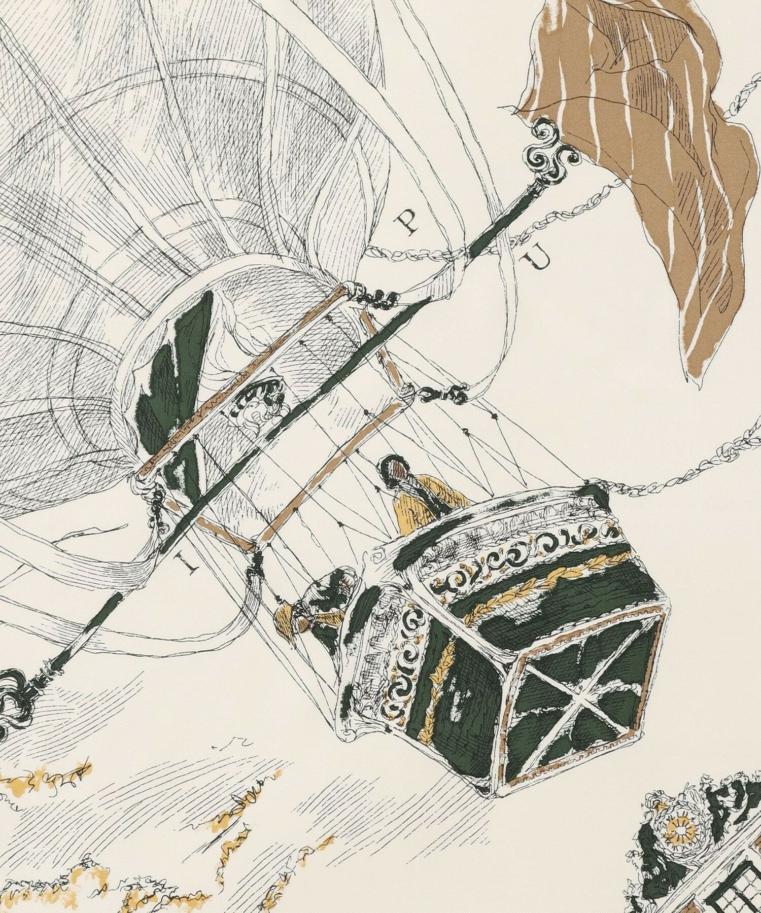 【L'EQUIPE】［eclat 2025年11月号掲載商品］manipuri モンゴルフィエバルーンスカーフ 別注カラー 詳細画像 ブルー系その他 16