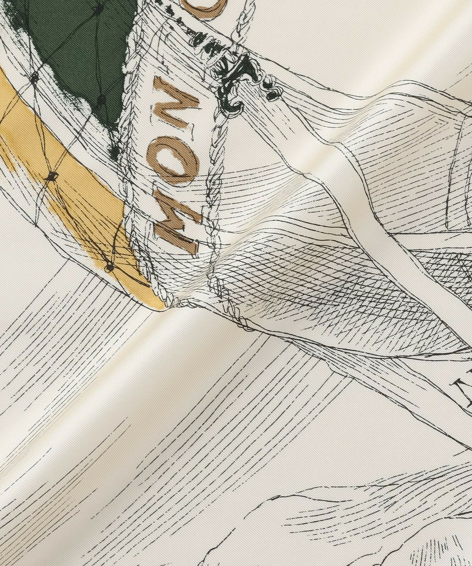 alors Paris アイボリー ニットスカーフ 刺繍B somari imagination花柄手刺繍ニット』