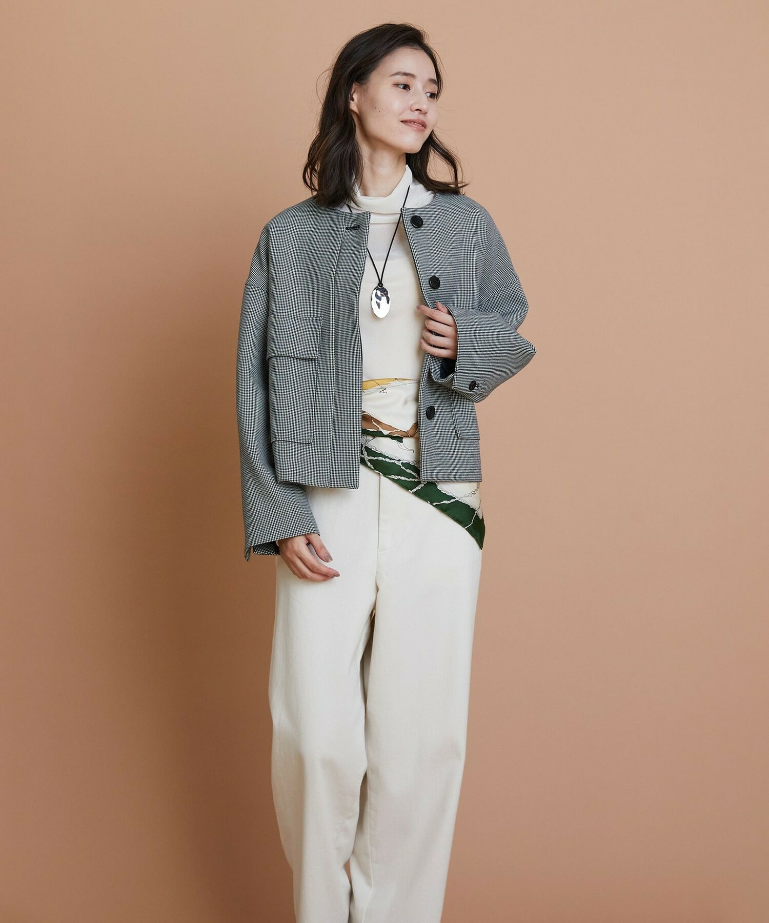 【L'EQUIPE】［eclat 2025年11月号掲載商品］manipuri モンゴルフィエバルーンスカーフ 別注カラー 詳細画像 ブルー系その他 2