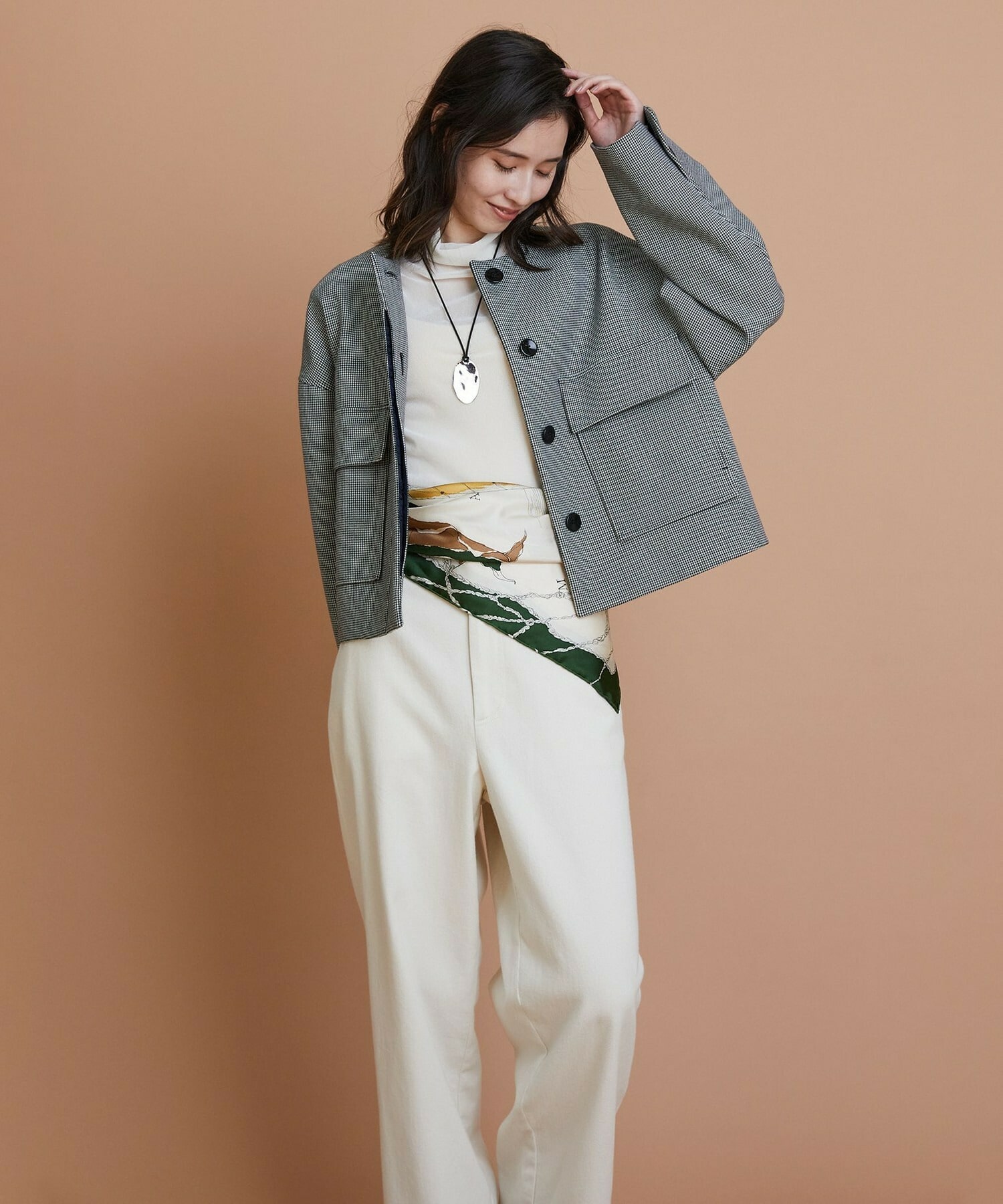 【L'EQUIPE】［eclat 2025年11月号掲載商品］manipuri モンゴルフィエバルーンスカーフ 別注カラー 詳細画像 ブルー系その他 3