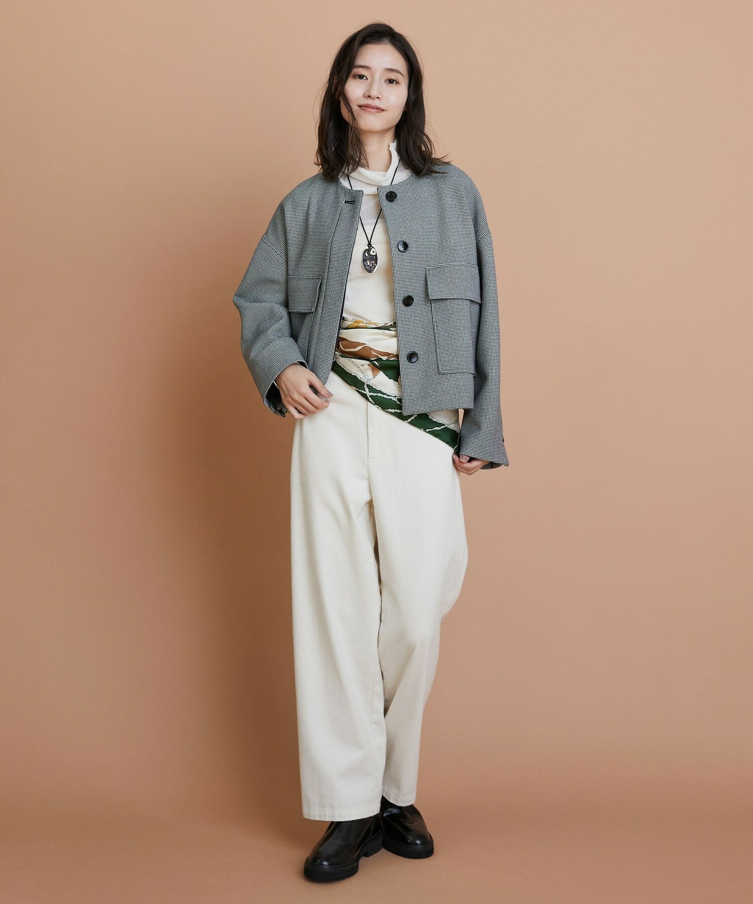 【L'EQUIPE】［eclat 2025年11月号掲載商品］manipuri モンゴルフィエバルーンスカーフ 別注カラー 詳細画像 ブルー系その他 4