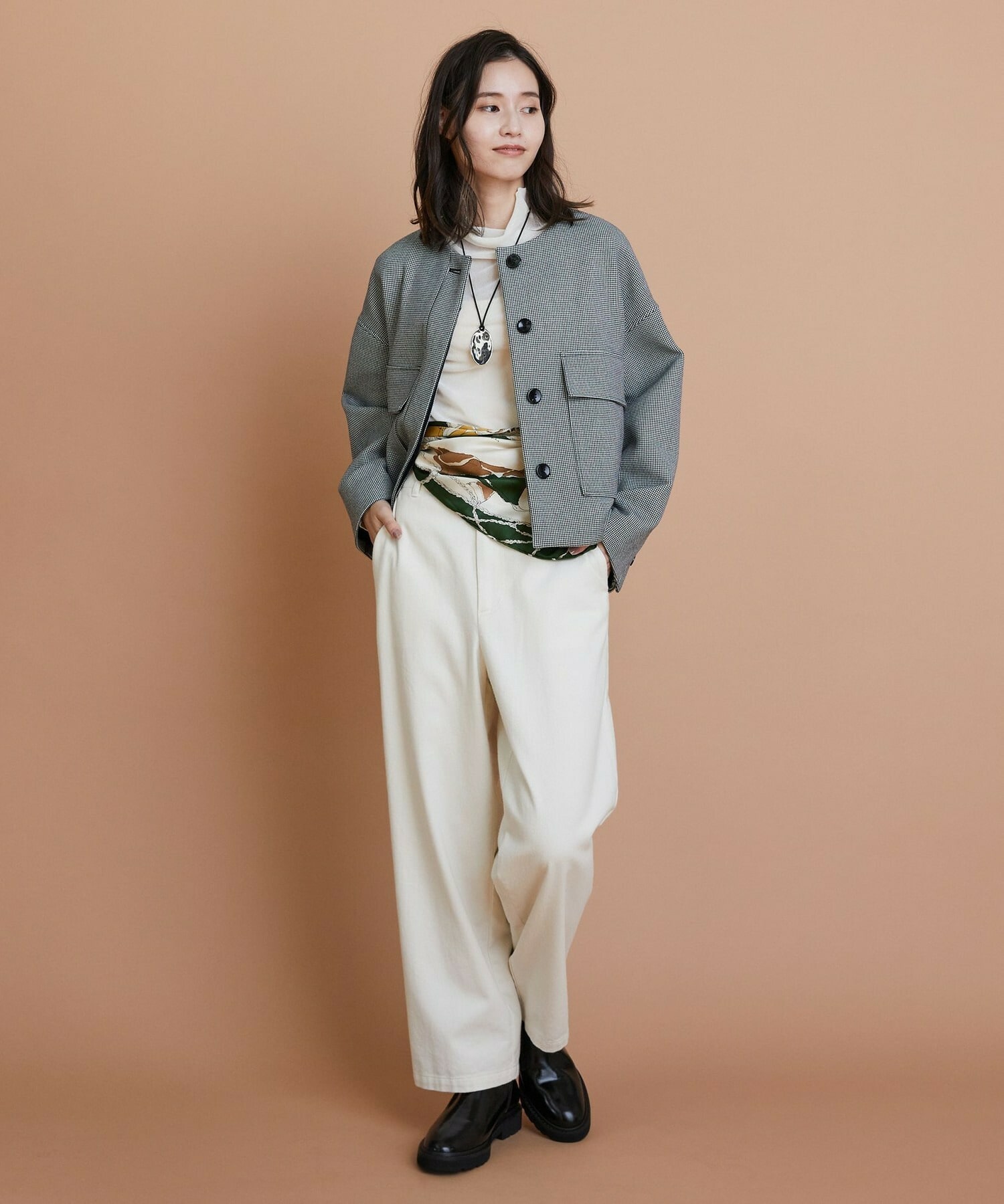 【L'EQUIPE】［eclat 2025年11月号掲載商品］manipuri モンゴルフィエバルーンスカーフ 別注カラー 詳細画像 ブルー系その他 5