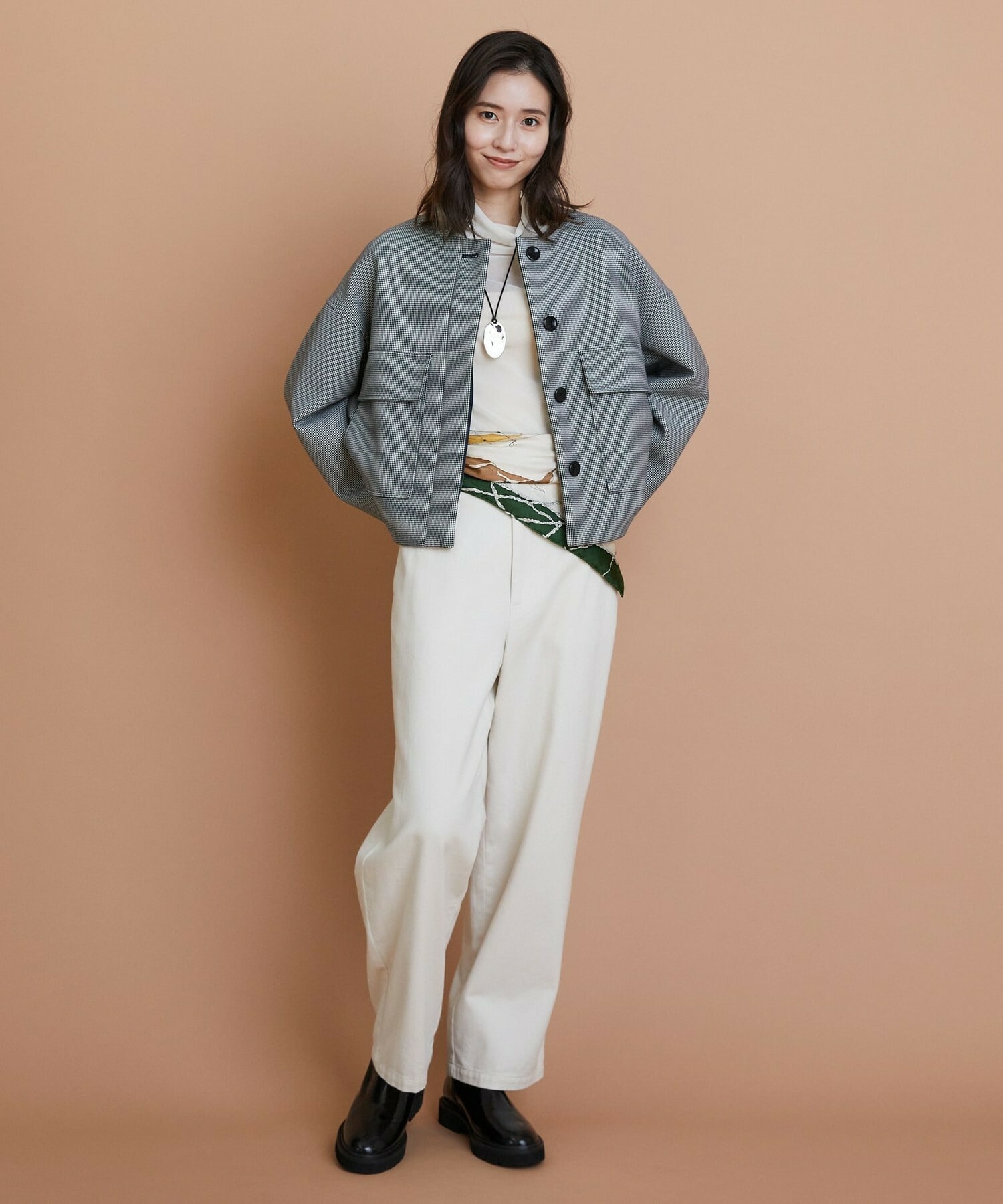 【L'EQUIPE】［eclat 2025年11月号掲載商品］manipuri モンゴルフィエバルーンスカーフ 別注カラー 詳細画像 ブルー系その他 6