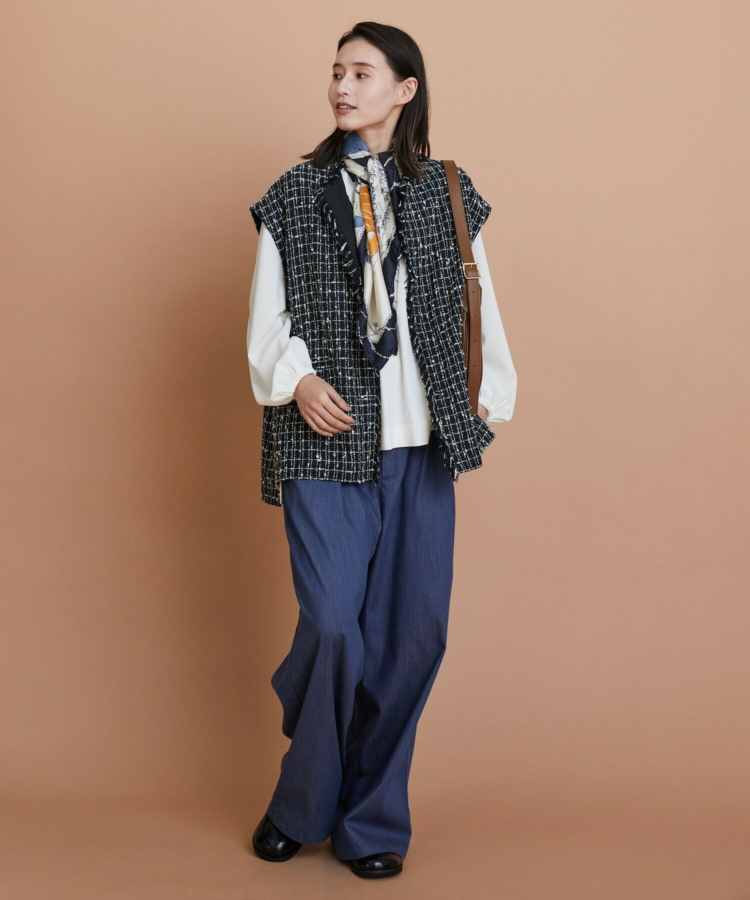 【L'EQUIPE】［eclat 2025年11月号掲載商品］manipuri モンゴルフィエバルーンスカーフ 別注カラー 詳細画像 ブルー系その他 9