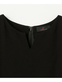 【L'EQUIPE】バックサテンワンピース 詳細画像 ブラック 2