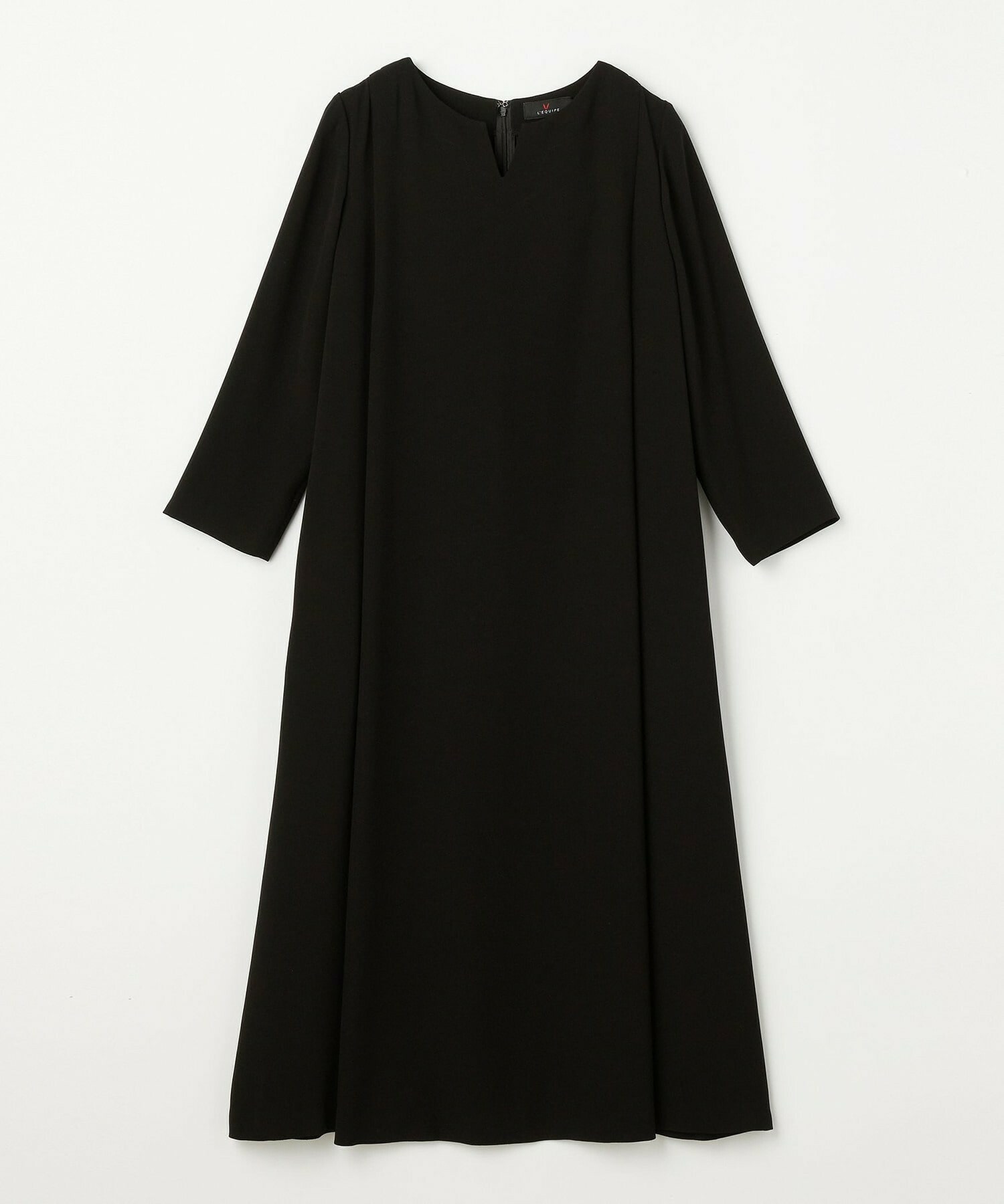 【L'EQUIPE】バックサテンワンピース 詳細画像 ブラック 1