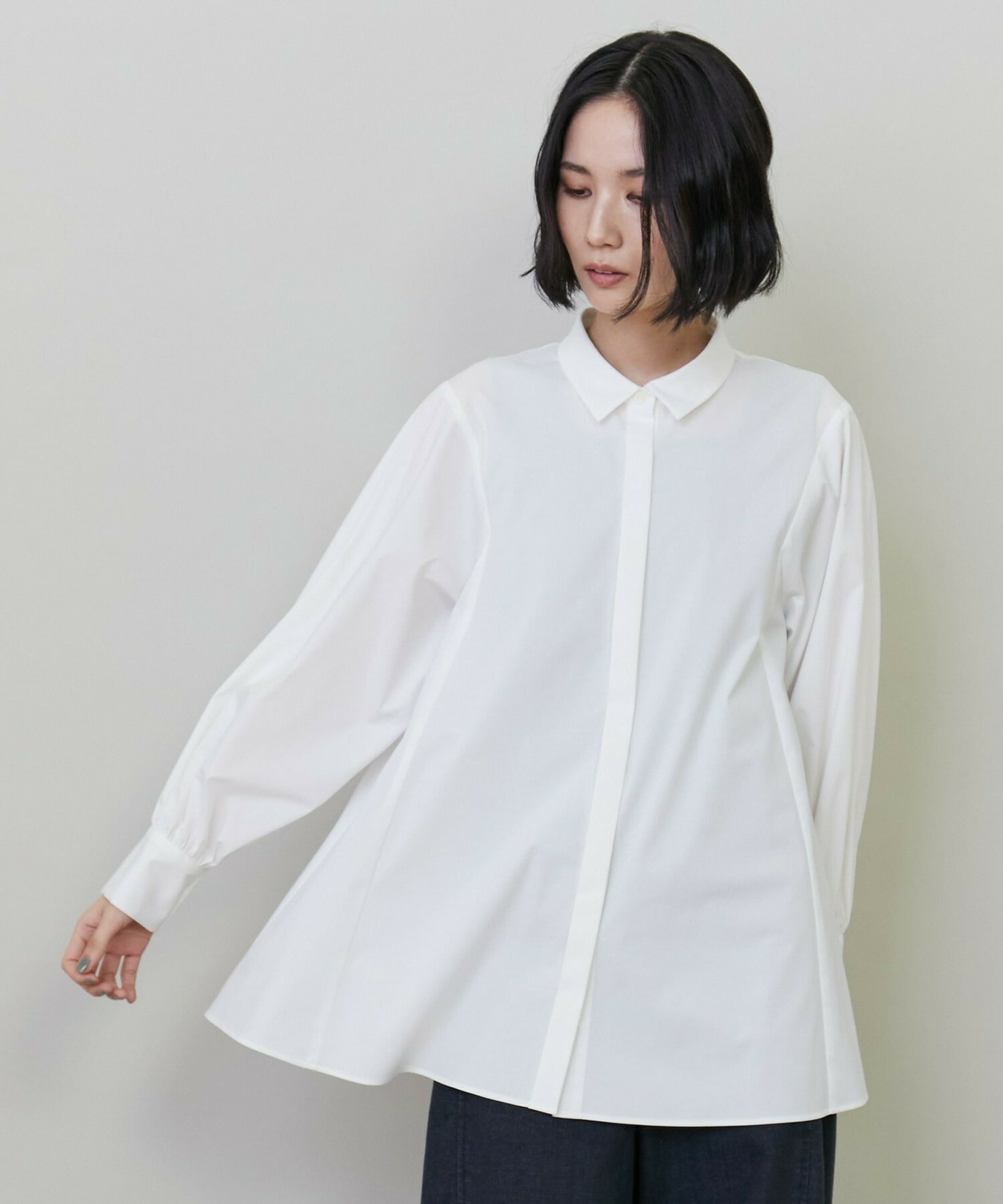 【L'EQUIPE】【Lサイズ】コットンハイパワーブロードブラウス 詳細画像 ホワイト 5