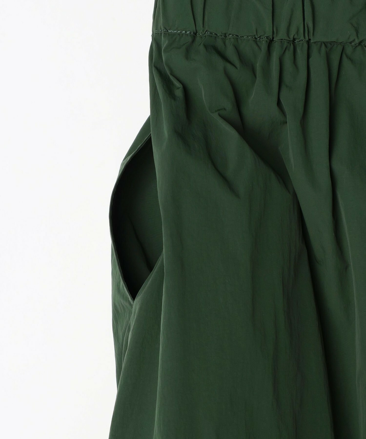 【L'EQUIPE】【Lサイズ】ビンテージナイロンタフタスカート 詳細画像 グリーン 4