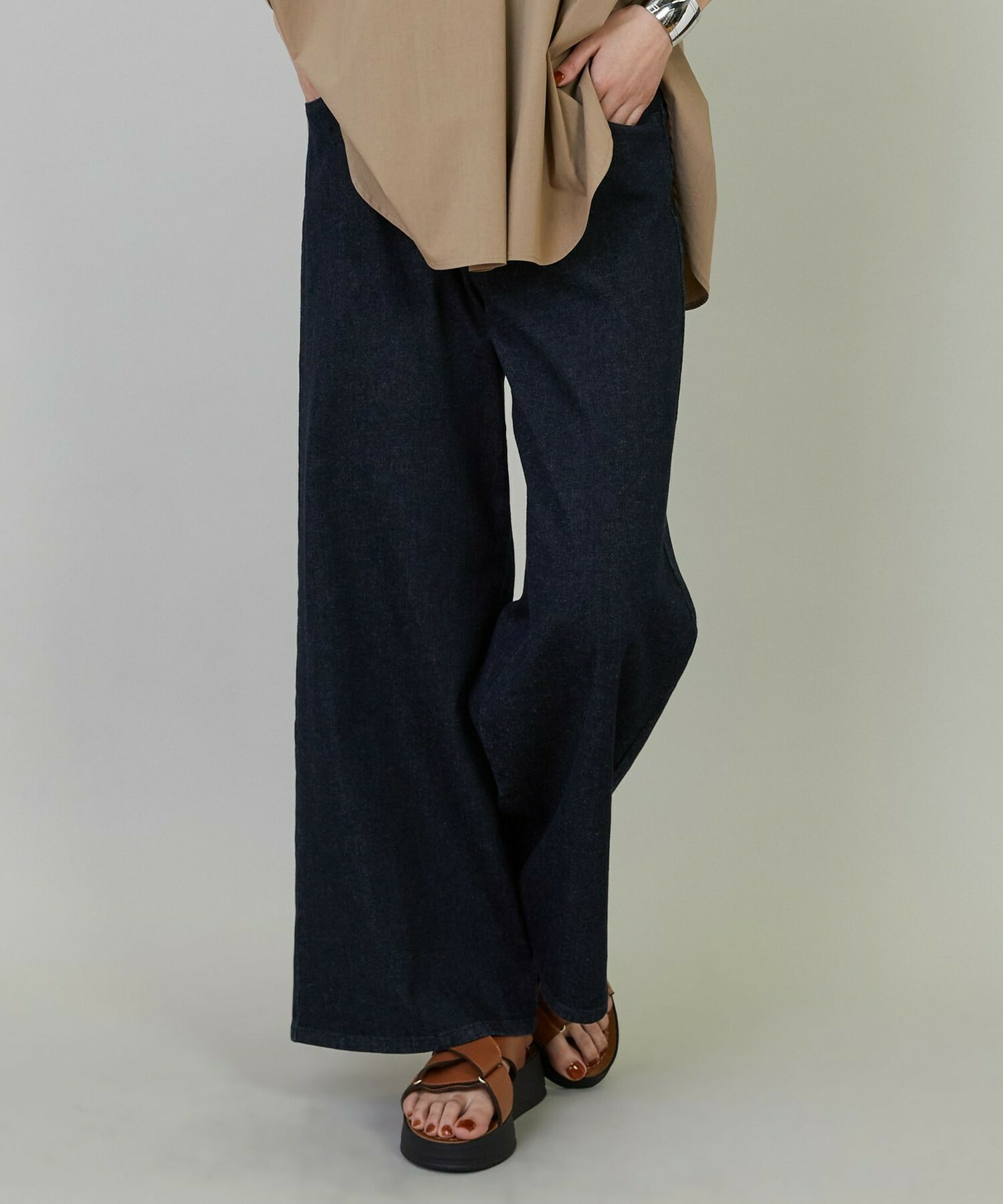 【L'EQUIPE】【Lサイズ】9ozストレッチデニムパンツ 詳細画像 グレー 15