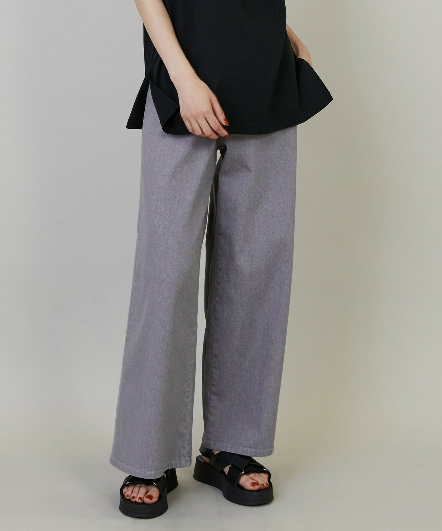 【L'EQUIPE】【Lサイズ】9ozストレッチデニムパンツ 詳細画像 グレー 4